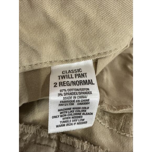 Aeropostale Womens Pants 2 Regular Classic Twill Pant Flat Front Business Casual - Picture 9 of 9